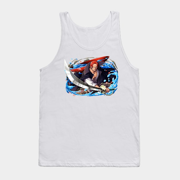 "Red-Haired" Shanks Tank Top by ManimeXP